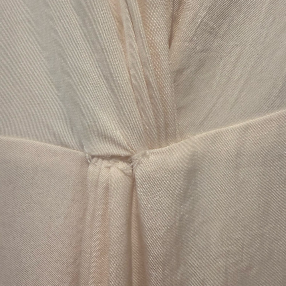 VINCE Light Pink Silk Midi Dress in Neutral Cream Small Size 4 - Picture 9 of 12